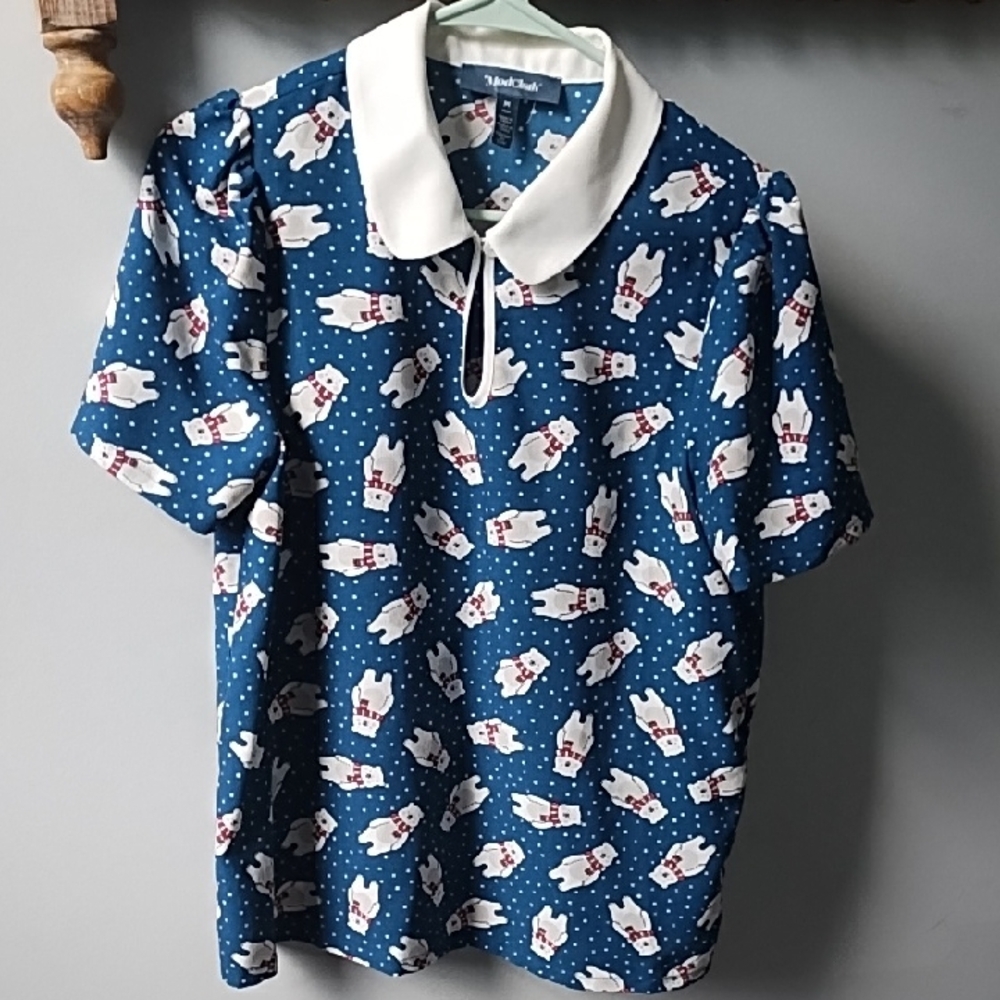 Modcloth Polar Bear Blouse